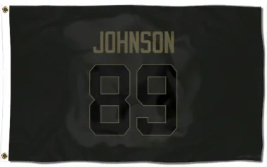 Black Houston Texans Xavier Johnson   Service Flag (3 X 5)