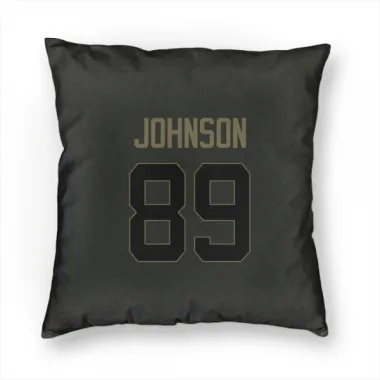 Black Houston Texans Xavier Johnson   Service Pillow Cover (18 X 18)