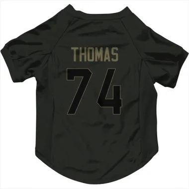 Black Houston Texans Zach Thomas   Service Dog & Cat Pet Jersey