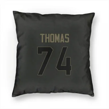 Black Houston Texans Zach Thomas   Service Pillow Cover (18 X 18)