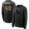 Black Men's Dalton Keene Houston Texans 2020 Salute To Service Sideline Performance Long Sleeve T-Shirt