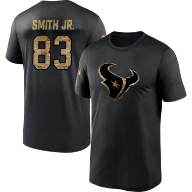 Black Men's Irv Smith Jr. Houston Texans 2020 Salute To Service Performance T-Shirt