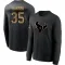 Black Men's Jake Hansen Houston Texans 2020 Salute To Service Sideline Performance Long Sleeve T-Shirt