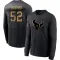 Black Men's Jerry Hughes Houston Texans 2020 Salute To Service Sideline Performance Long Sleeve T-Shirt