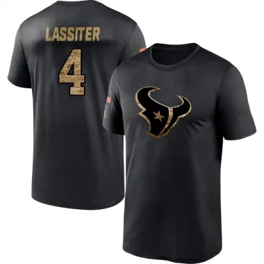 Black Men's Kamari Lassiter Houston Texans 2020 Salute To Service Performance T-Shirt