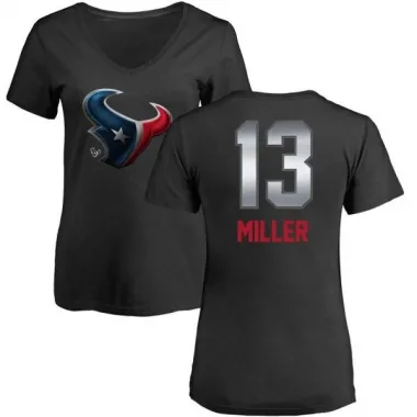 Black Women's Braxton Miller Houston Texans Midnight Mascot T-Shirt -