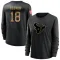 Black Women's Case Keenum Houston Texans 2020 Salute To Service Sideline Performance Long Sleeve T-Shirt