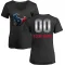 Black Women's Custom Houston Texans Midnight Mascot T-Shirt -