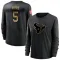 Black Women's Jalen Pitre Houston Texans 2020 Salute To Service Sideline Performance Long Sleeve T-Shirt