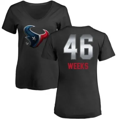 Black Women's Jon Weeks Houston Texans Midnight Mascot T-Shirt -