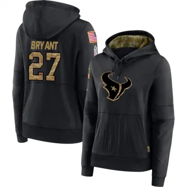 Black Women's Myles Bryant Houston Texans 2020 Salute to Service Sideline Performance Pullover Hoodie