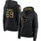 Black Women's Shaq Mason Houston Texans 2020 Salute to Service Sideline Performance Pullover Hoodie