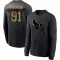 Black Youth Folorunso Fatukasi Houston Texans 2020 Salute To Service Sideline Performance Long Sleeve T-Shirt