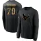 Black Youth Juice Scruggs Houston Texans 2020 Salute To Service Sideline Performance Long Sleeve T-Shirt