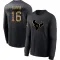 Black Youth Kedon Slovis Houston Texans 2020 Salute To Service Sideline Performance Long Sleeve T-Shirt