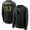 Black Youth Kurt Hinish Houston Texans 2020 Salute To Service Sideline Performance Long Sleeve T-Shirt