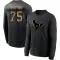 Black Youth Vince Wilfork Houston Texans 2020 Salute To Service Sideline Performance Long Sleeve T-Shirt