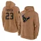 Brown Men's Arian Foster Houston Texans 2023 Salute To Service Club Pullover Hoodie