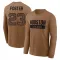 Brown Men's Arian Foster Houston Texans 2023 Salute To Service Long Sleeve T-Shirt