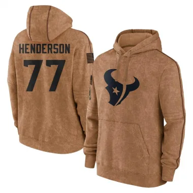 Brown Men's LaDarius Henderson Houston Texans 2023 Salute To Service Club Pullover Hoodie