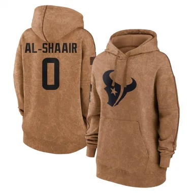 Brown Women's Azeez Al-Shaair Houston Texans 2023 Salute To Service Pullover Hoodie