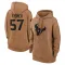 Brown Women's Blake Fisher Houston Texans 2023 Salute To Service Pullover Hoodie