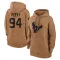 Brown Women's Jayden Peevy Houston Texans 2023 Salute To Service Pullover Hoodie