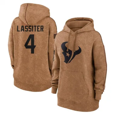 Brown Women's Kamari Lassiter Houston Texans 2023 Salute To Service Pullover Hoodie