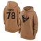 Brown Women's Laremy Tunsil Houston Texans 2023 Salute To Service Pullover Hoodie