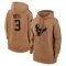 Brown Women's Tank Dell Houston Texans 2023 Salute To Service Pullover Hoodie