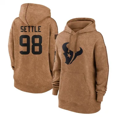 Brown Women's Tim Settle Jr. Houston Texans 2023 Salute To Service Pullover Hoodie