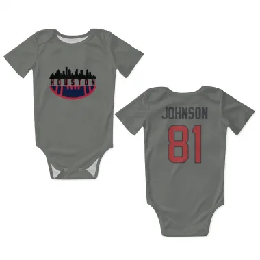 Gray Houston Texans Andre Johnson   Newborn & Infant Bodysuit