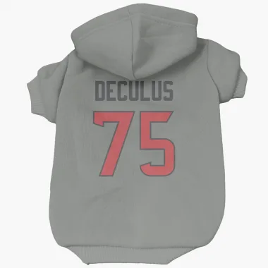 Gray Houston Texans Austin Deculus   Dog & Cat Pet Hoodie