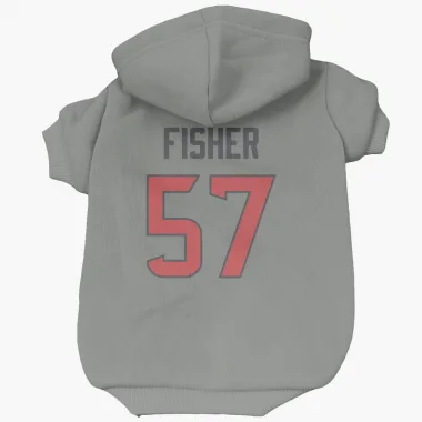 Gray Houston Texans Blake Fisher   Dog & Cat Pet Hoodie