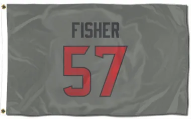 Gray Houston Texans Blake Fisher   Flag (3 X 5)