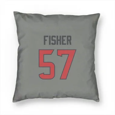 Gray Houston Texans Blake Fisher   Pillow Cover (18 X 18)