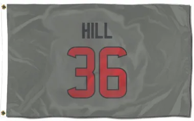 Gray Houston Texans Brandon Hill   Flag (3 X 5)