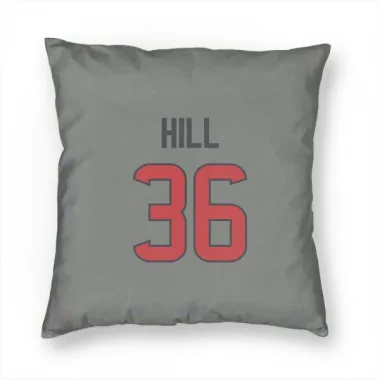 Gray Houston Texans Brandon Hill   Pillow Cover (18 X 18)