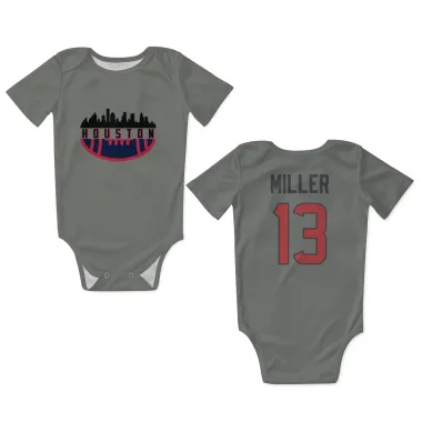 Gray Houston Texans Braxton Miller   Newborn & Infant Bodysuit