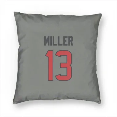 Gray Houston Texans Braxton Miller   Pillow Cover (18 X 18)