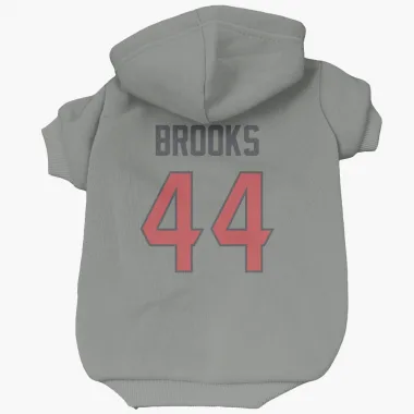 Gray Houston Texans British Brooks   Dog & Cat Pet Hoodie