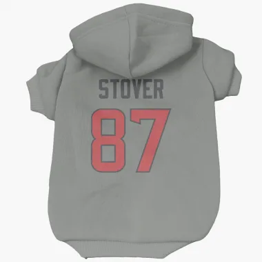 Gray Houston Texans Cade Stover   Dog & Cat Pet Hoodie