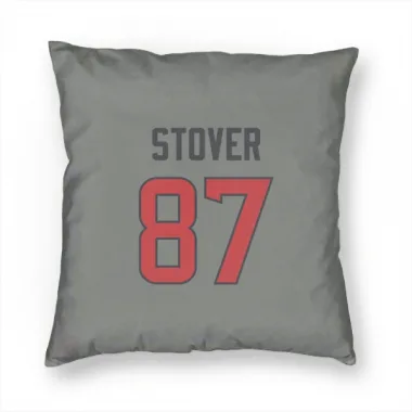 Gray Houston Texans Cade Stover   Pillow Cover (18 X 18)