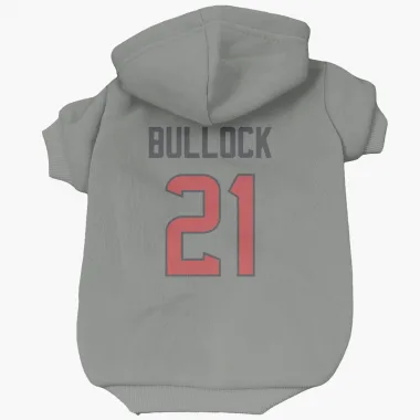 Gray Houston Texans Calen Bullock   Dog & Cat Pet Hoodie