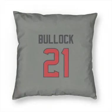 Gray Houston Texans Calen Bullock   Pillow Cover (18 X 18)