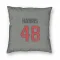 Gray Houston Texans Christian Harris   Pillow Cover (18 X 18)