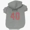 Gray Houston Texans Dalton Keene   Dog & Cat Pet Hoodie