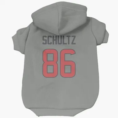 Gray Houston Texans Dalton Schultz   Dog & Cat Pet Hoodie