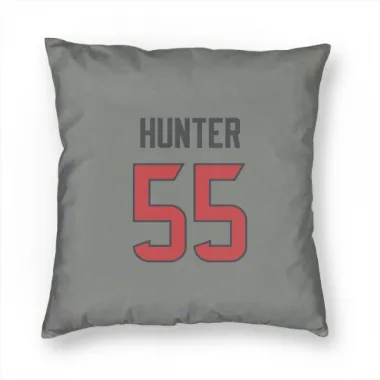 Gray Houston Texans Danielle Hunter   Pillow Cover (18 X 18)