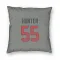 Gray Houston Texans Danielle Hunter   Pillow Cover (18 X 18)